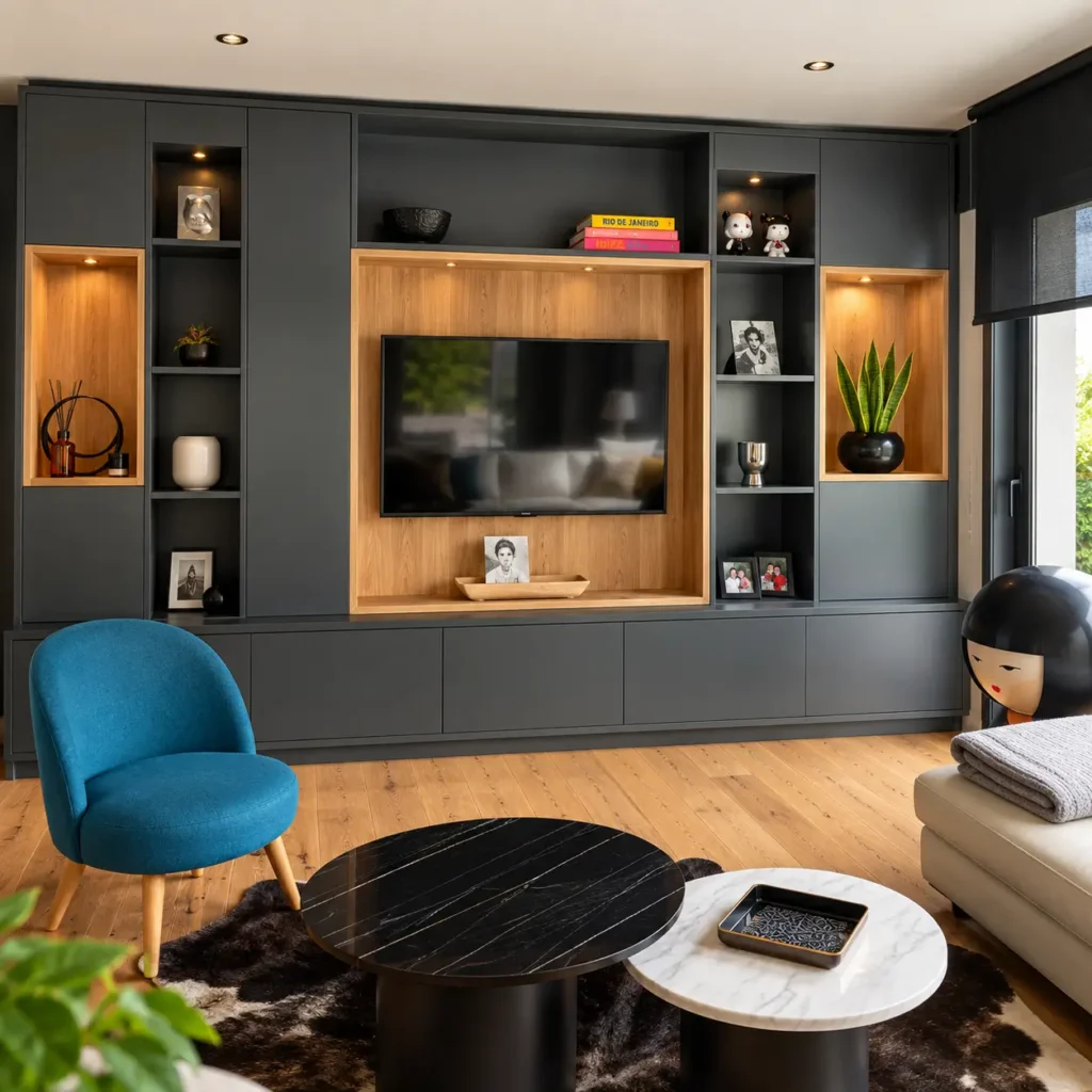 meuble-tv-bibliotheque-agencement-gris-bois-var