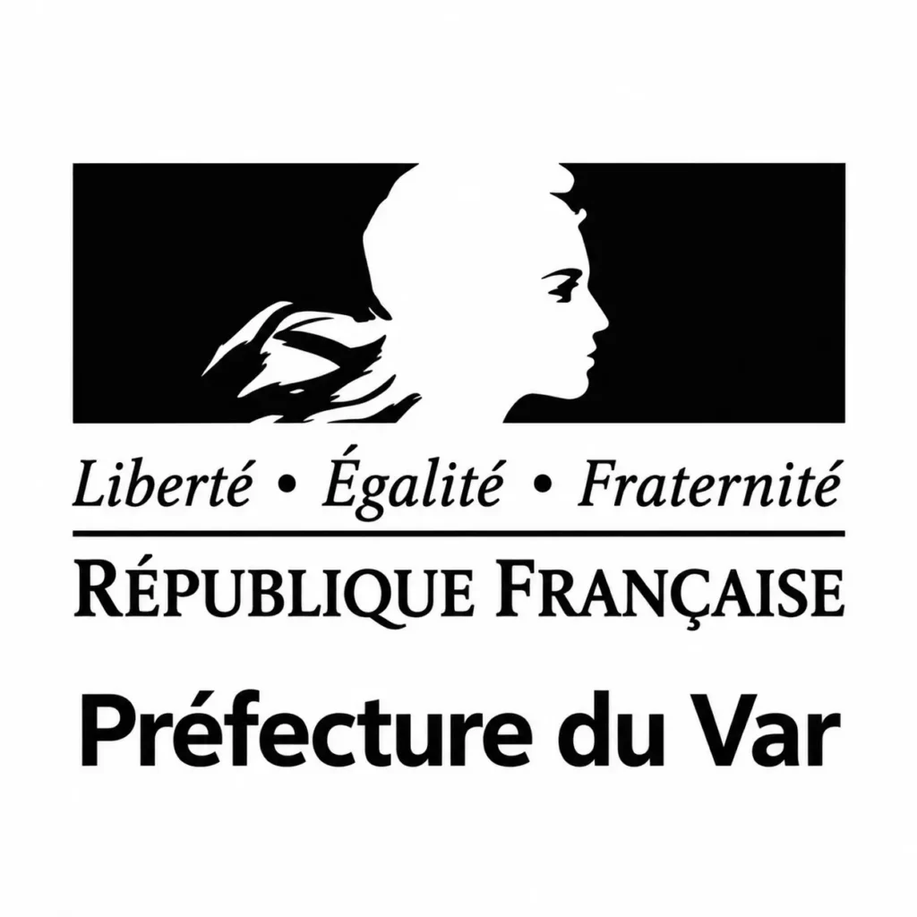 préfecture du var logo noir et blanc